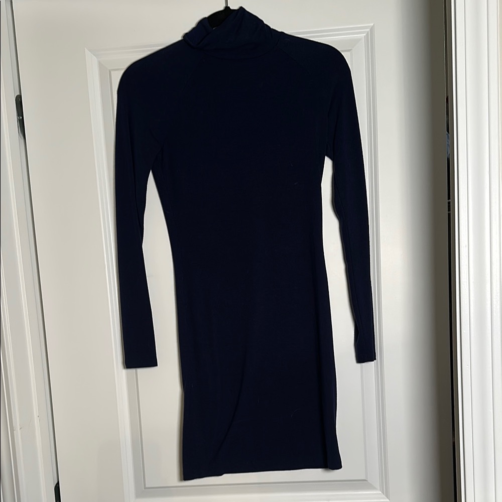 Forever 21 Blue Turtleneck Bodycon Dress